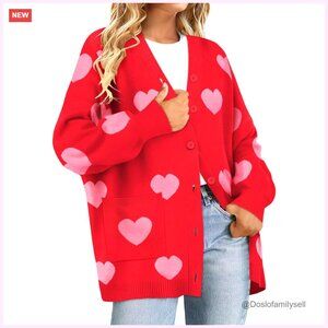 Plus Size Oversized Cardigan, Open Front Button Up, Long Sleeve, Winter Sweater